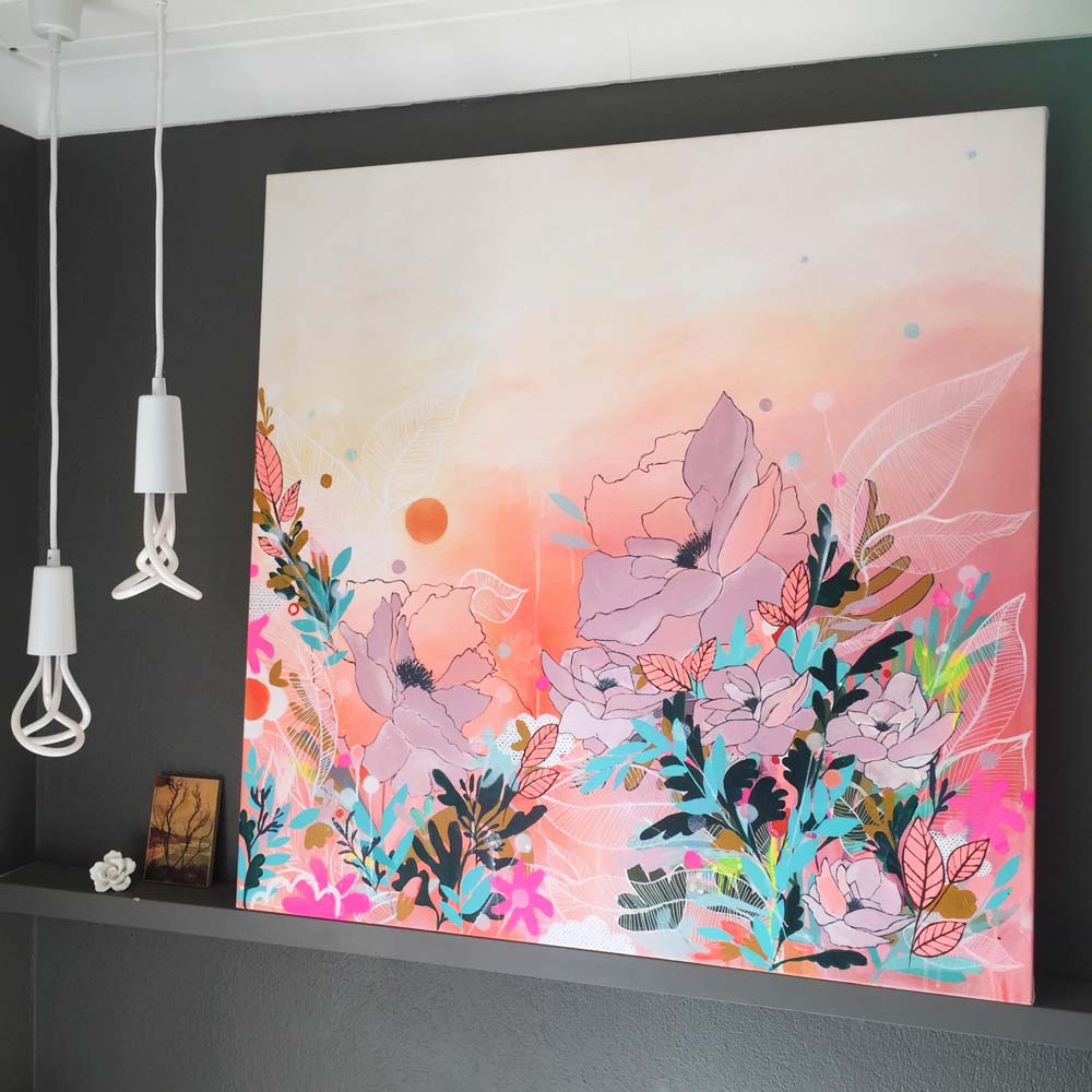 The Garden at Sunset Print by Georgia Pendlebury