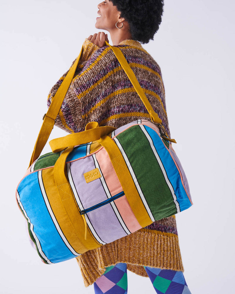 Kip & Co overnight bag - The Majorca Stripe Duffle Bag