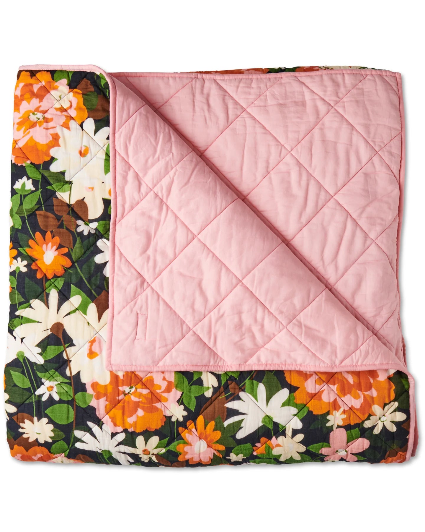 Kip & Co Dreamy Floral Organis Cotton Quilted Bedspread