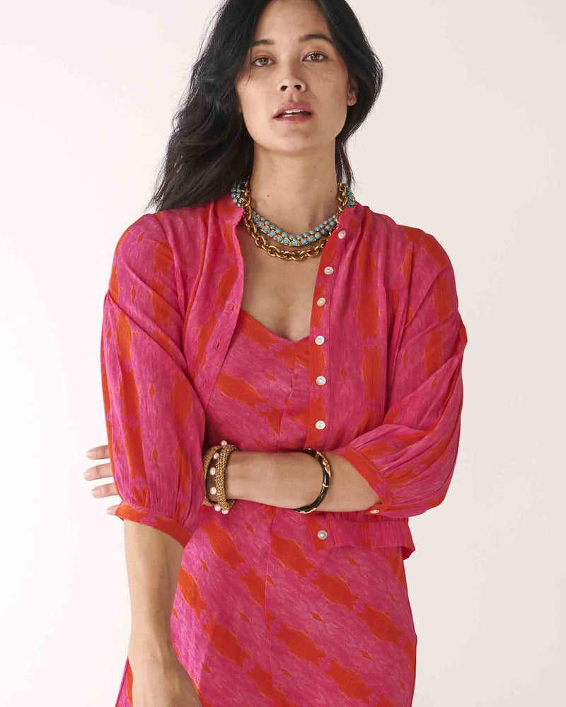 Flamingo Silk blouse