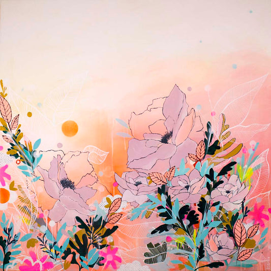 The Garden at Sunset Print by Georgia Pendlebury